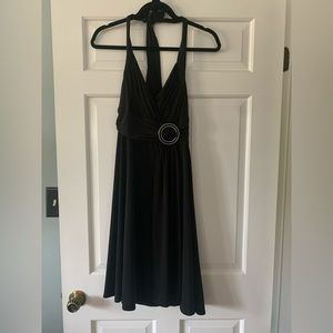 White House Black Market halter dress Size 6 Black